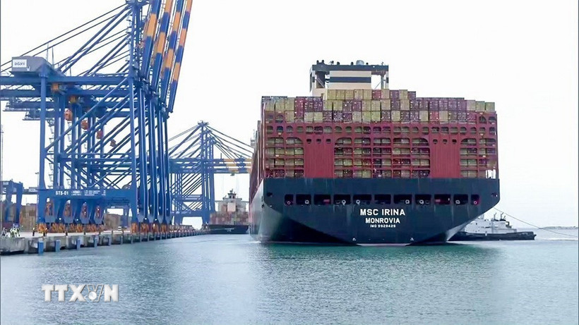 Cảng hàng hóa ở Thiruvananthapuram, Ấn Độ. (Ảnh: ANI/TTXVN)