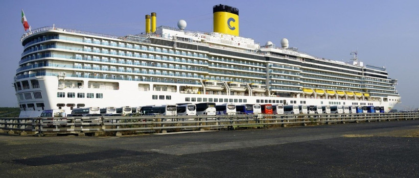 Tàu Costa Deliziosa cập cảng ở Thành phố Hồ Chí Minh sáng 22/2. (Nguồn: Báo Nhân dân)