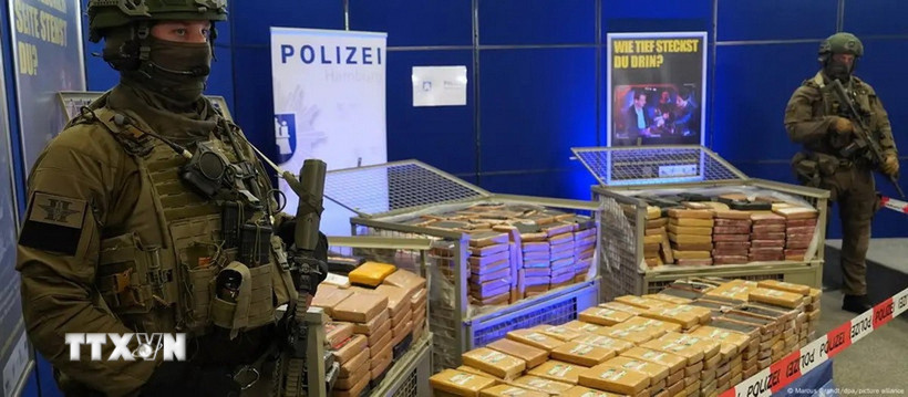 Cảnh sát Đức thu giữ 2 tấn cocaine. (Nguồn: PA)