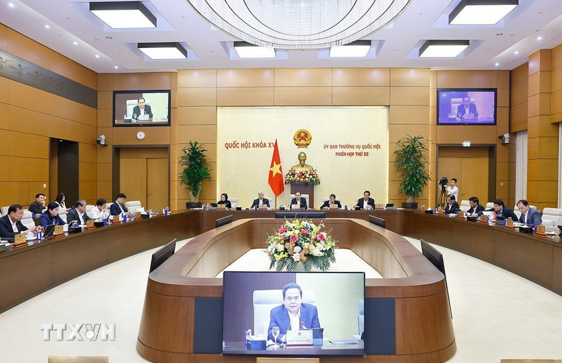 Chủ tịch Quốc hội Trần Thanh Mẫn phát biểu. (Ảnh: Doãn Tấn/TTXVN)