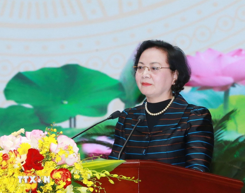 Phó Thủ tướng Phạm Thị Thanh Trà phát biểu chỉ đạo tại hội nghị. (Ảnh: Trọng Đức/TTXVN)