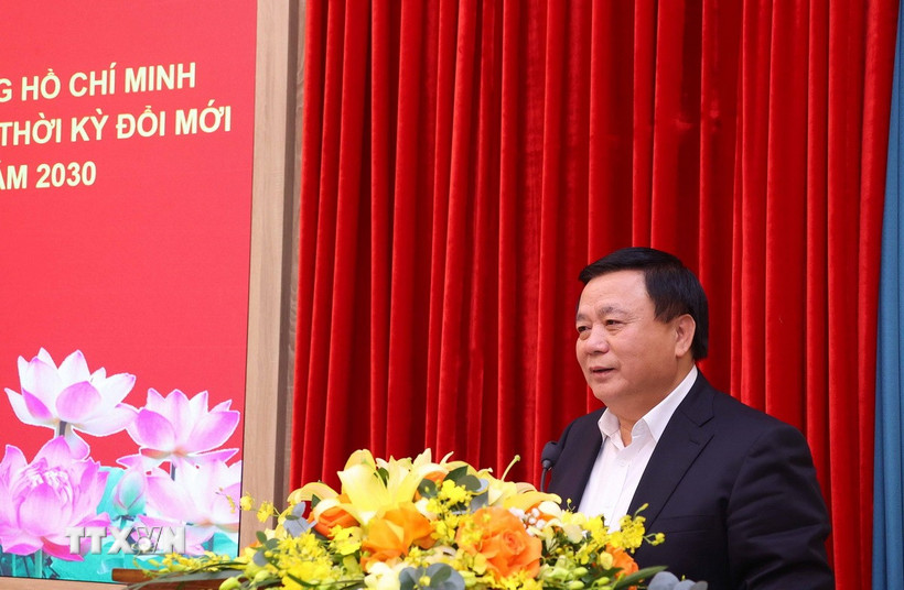 Giáo sư, Tiến sỹ Nguyễn Xuân Thắng phát biểu. (Ảnh: Văn Điệp/TTXVN)