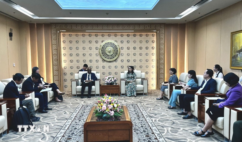 Quang cảnh buổi tiếp. (Ảnh: Trần Lê Lâm/TTXVN)