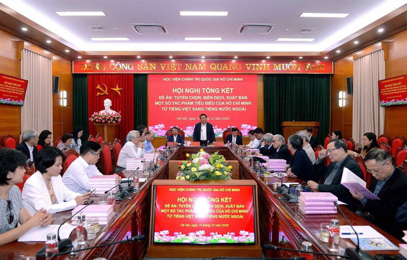 Quang cảnh hội nghị. (Ảnh: Cổng Thông tin Học viện Chính trị quốc gia Hồ Chí Minh)