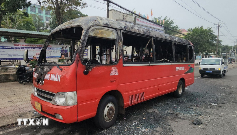 Hiện trường vụ cháy. (Ảnh: Đậu Tất Thành/TTXVN)