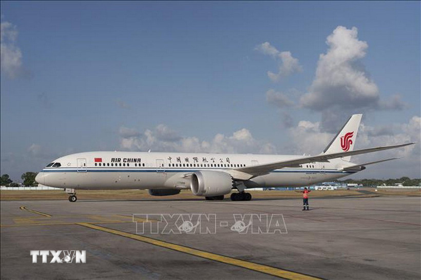 Máy bay của Air China tại sân bay quốc tế José Martí. (Ảnh tư liệu: TTXVN phát)