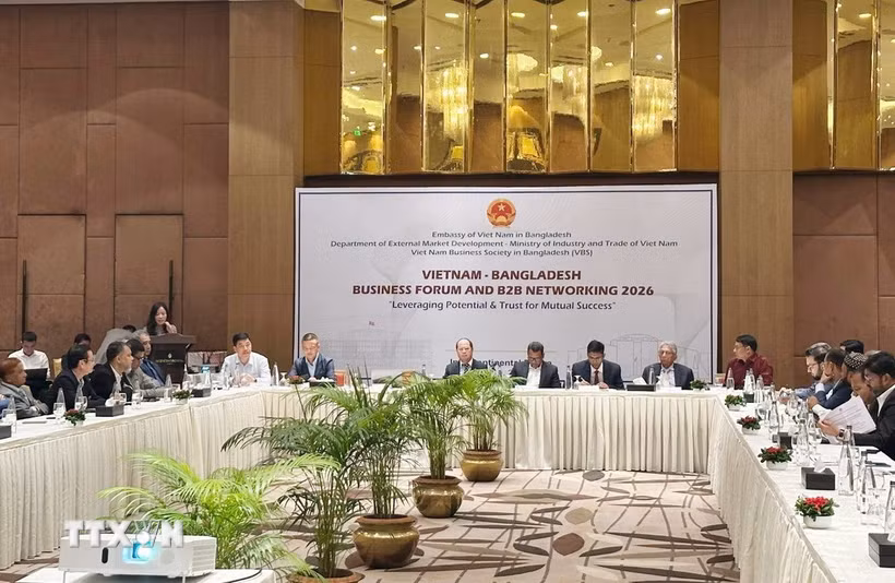 Diễn đàn giao thương doanh nghiệp Việt Nam-Bangladesh và kết nối giao thương B2B 2026. (Ảnh: TTXVN phát)