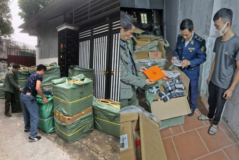 Nhiều hàng hóa vi phạm bị lực lượng chức năng phát hiện, tạm giữ. (Nguồn: Chi cục Quản lý thị trường thành phố Hà Nội)