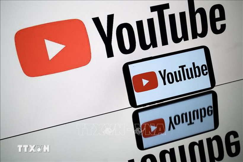 Biểu tượng của YouTube. (Ảnh: AFP/TTXVN)