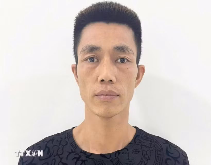 Đối tượng Nguyễn Văn Chung, sinh năm 1996, trú tại xã Phú Lạc (Thái Nguyên). (Ảnh: TTXVN phát)
