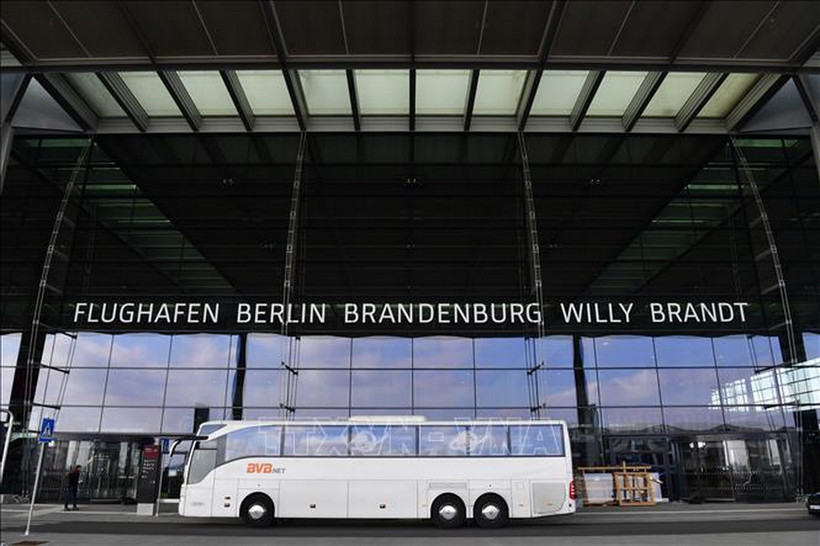 Quang cảnh sân bay Berlin-Brandenburg Airport (BER), Đức. (Ảnh: AFP/ TTXVN)