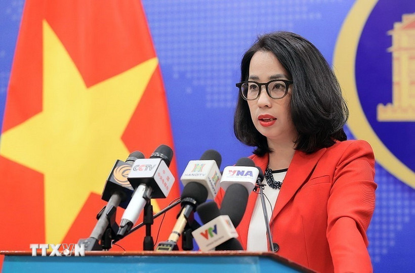 Người phát ngôn Bộ Ngoại giao Phạm Thu Hằng. (Ảnh: An Đăng/TTXVN)