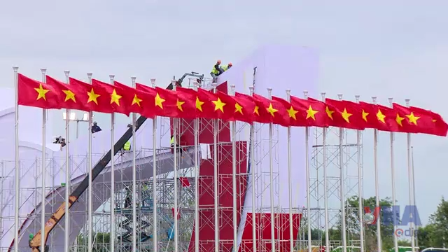 Triển lãm “80 năm Hành trình Độc lập-Tự do-Hạnh phúc”. (Ảnh: TTXVN phát)