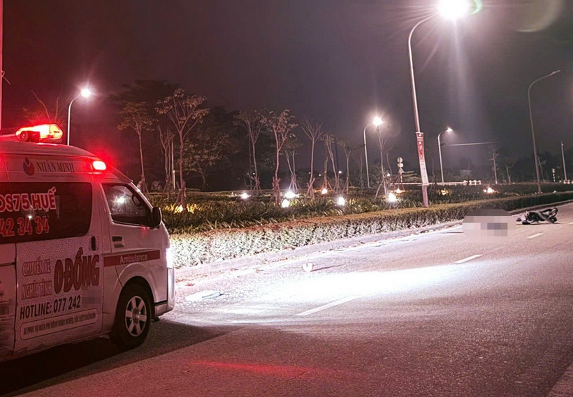 Nơi xảy ra vụ tai nạn giao thông làm hai người tử vong. (Ảnh: Báo Lao động)