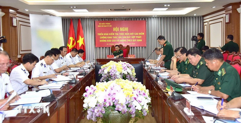 Quang cảnh buổi làm việc. (Ảnh: TTXVN phát)