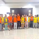 Các đối tượng tại cơ quan Công an. (Ảnh: CACC)