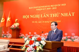 Bí thư Đảng ủy, Chủ tịch Quốc hội Trần Thanh Mẫn phát biểu khai mạc hội nghị. (Ảnh: Doãn Tấn/TTXVN)