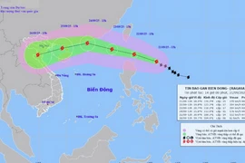 Hình ảnh vị trí và đường đi của bão RAGASA lúc 14h ngày 21/9/2025. (Nguồn: Trung tâm Dự báo Khí tượng Thủy văn Quốc gia)