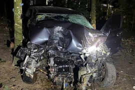 Hiện trường vụ tai nạn.