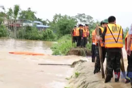 Thái Nguyên khẩn trương gia cố bờ đê bối sông Cầu