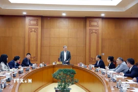 Tổng Bí thư Tô Lâm chủ trì cuộc làm việc về tình hình thực hiện chủ trương, chính sách của Đảng, Nhà nước đối với người khuyết tật. (Ảnh: Thống Nhất/TTXVN)