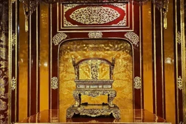Ngai vàng triều Nguyễn ở điện Thái Hòa. (Nguồn: Báo Chính phủ)