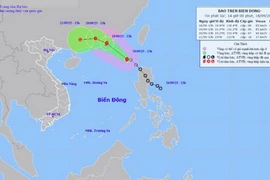 Hình ảnh vị trí và đường đi của bão số 8. (Nguồn: Trung tâm Dự báo Khí tượng Thủy văn Quốc gia)