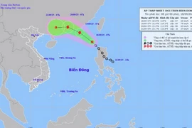 Vị trí và đường đi của áp thấp nhiệt đới lúc 7h sáng 18/9/2025. (Nguồn: Trung tâm Dự báo Khí tượng Thủy văn Trung ương)