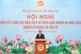 Thủ tướng Phạm Minh Chính phát biểu chỉ đạo hội nghị. (Ảnh: Tuấn Anh/TTXVN)