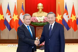 Tổng Bí thư, Chủ tịch nước Tô Lâm tiếp Thủ tướng Campuchia Hun Manet. (Ảnh: Thống Nhất/TTXVN)