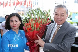 Tổng Bí thư Tô Lâm dự Lễ kỷ niệm 95 năm ngày thành lập Hội Liên hiệp Phụ nữ Việt Nam. (Ảnh: TTXVN)