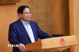 Thủ tướng Phạm Minh Chính chủ trì Phiên họp Chính phủ thường kỳ tháng 9 năm 2025, trực tuyến đến các địa phương. (Ảnh: Dương Giang/TTXVN)