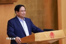 Thủ tướng Phạm Minh Chính chủ trì Phiên họp Chính phủ thường kỳ tháng 9 năm 2025, trực tuyến đến các địa phương. (Ảnh: Dương Giang/TTXVN)
