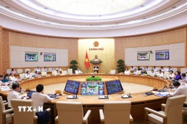 Phiên họp Chính phủ thường kỳ tháng 9 năm 2025, trực tuyến đến các địa phương. (Ảnh: Dương Giang/TTXVN)
