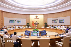 Phiên họp Chính phủ thường kỳ tháng 9 năm 2025, trực tuyến đến các địa phương. (Ảnh: Dương Giang/TTXVN)