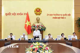 Chủ tịch Quốc hội Trần Thanh Mẫn phát biểu. (Ảnh: Doãn Tấn/TTXVN)