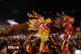 Lễ rước từ Đền Chi Lăng năm 2023. (Ảnh: Anh Tuấn/TTXVN)