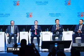 Thủ tướng Lê Minh Hưng tham dự Phiên khai mạc Diễn đàn Doanh nghiệp Nga-ASEAN. (Ảnh: Dương Giang/ TTXVN)