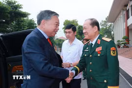 Tổng Bí thư, Chủ tịch nước Tô Lâm đến dự Đại hội. (Ảnh: Trọng Đức/TTXVN)