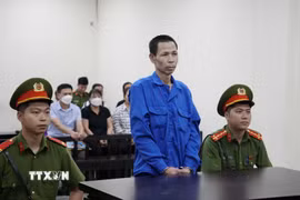 Bị cáo Cao Văn Hùng tại phiên tòa. (Ảnh: Kim Anh/TTXVN)