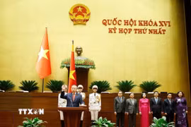 Chủ tịch nước Cộng hoà xã hội chủ nghĩa Việt Nam Tô Lâm tuyên thệ nhậm chức. (Ảnh: Lâm Khánh/TTXVN)