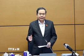 Chủ tịch Quốc hội Trần Thanh Mẫn phát biểu. (Ảnh: Doãn Tấn/TTXVN)