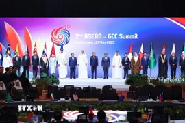 Thủ tướng Phạm Minh Chính cùng lãnh đạo các nước ASEAN và GCC tại Hội nghị Cấp cao ASEAN-GCC lần thứ hai. (Ảnh: Dương Giang/TTXVN)