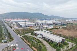Huyện Quảng Yên (Quảng Ninh) hiện có 5 Khu công nghiệp đang hoạt động. (Ảnh: Hoàng Hiếu/TTXVN)