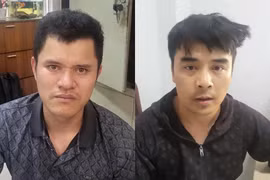 Hồ Bá Quyền và Lê Văn Linh tại cơ quan công an. (Nguồn: Cơ quan Công an) 