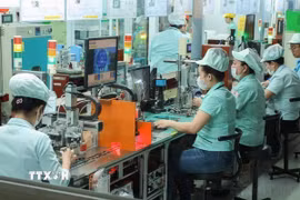 Một doanh nghiệp có vốn đầu tư nước ngoài. (Ảnh: Hoàng Hiếu/TTXVN)