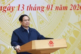 Thủ tướng Phạm Minh Chính chủ trì phiên họp thứ 5 của Ban Chỉ đạo Trung ương về chính sách nhà ở và thị trường bất động sản. (Ảnh: Dương Giang/TTXVN)