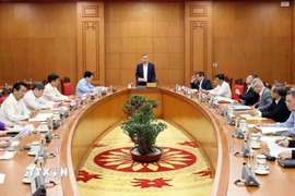 Tổng Bí thư Tô Lâm, Trưởng Tiểu ban Nhân sự Đại hội XIV của Đảng phát biểu tại Phiên họp lần thứ tư. (Ảnh: An Đăng/TTXVN)