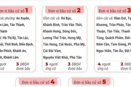 Bầu cử Quốc hội và HĐND: 5 đơn vị bầu cử của tỉnh Cà Mau 