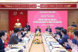 Quang cảnh hội nghị tổng kết công tác năm 2024 và triển khai nhiệm vụ trọng tâm năm 2025 của Ban Chỉ đạo 35 Trung ương. (Ảnh: Phương Hoa/TTXVN)